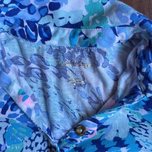 GIRLS LILLY PULITZER WAVE DRESS size medium (F26) - Picture 2 of 7